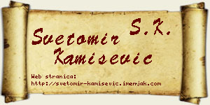 Svetomir Kamišević vizit kartica